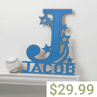 Personalized Initial and Name Wood Plaques