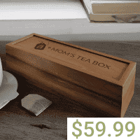 Personalized Acacia Wood Tea Box