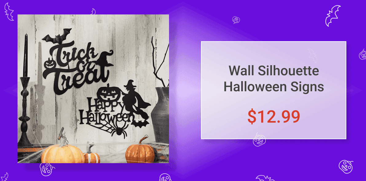 Wall Silhouette Halloween Signs