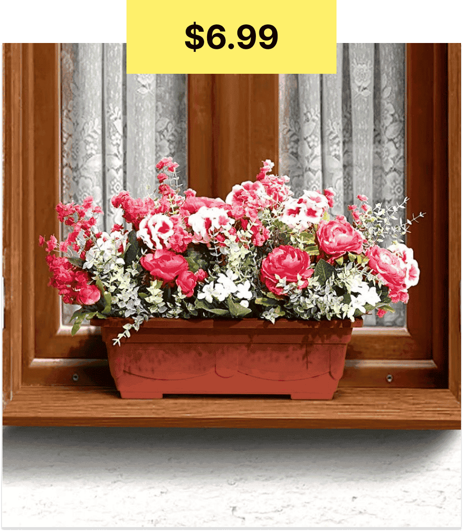 Terracotta-Style Window Box Planter