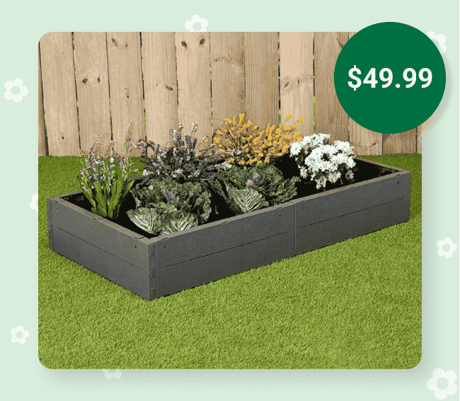 Set of 6 Adjustable Grey Wooden Design Raised Garden Bed