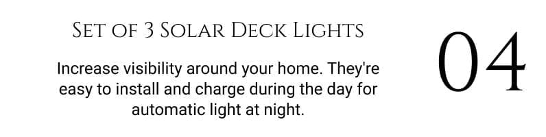 Sets of 3 Solar Deck Lights