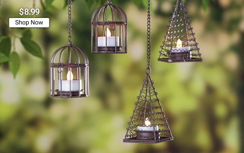 Sets of 2 Solar Tea Light Danglers