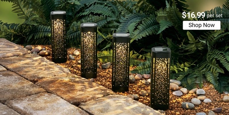 Set of 4 Solar Stake Path Light