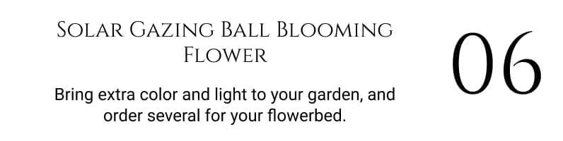 Solar Gazing Ball Blooming Flowers