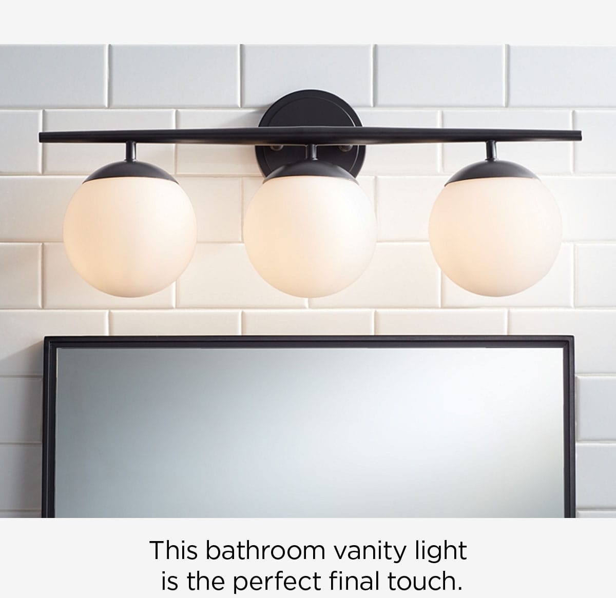 This bathroom vanity light is the perfect final touch.