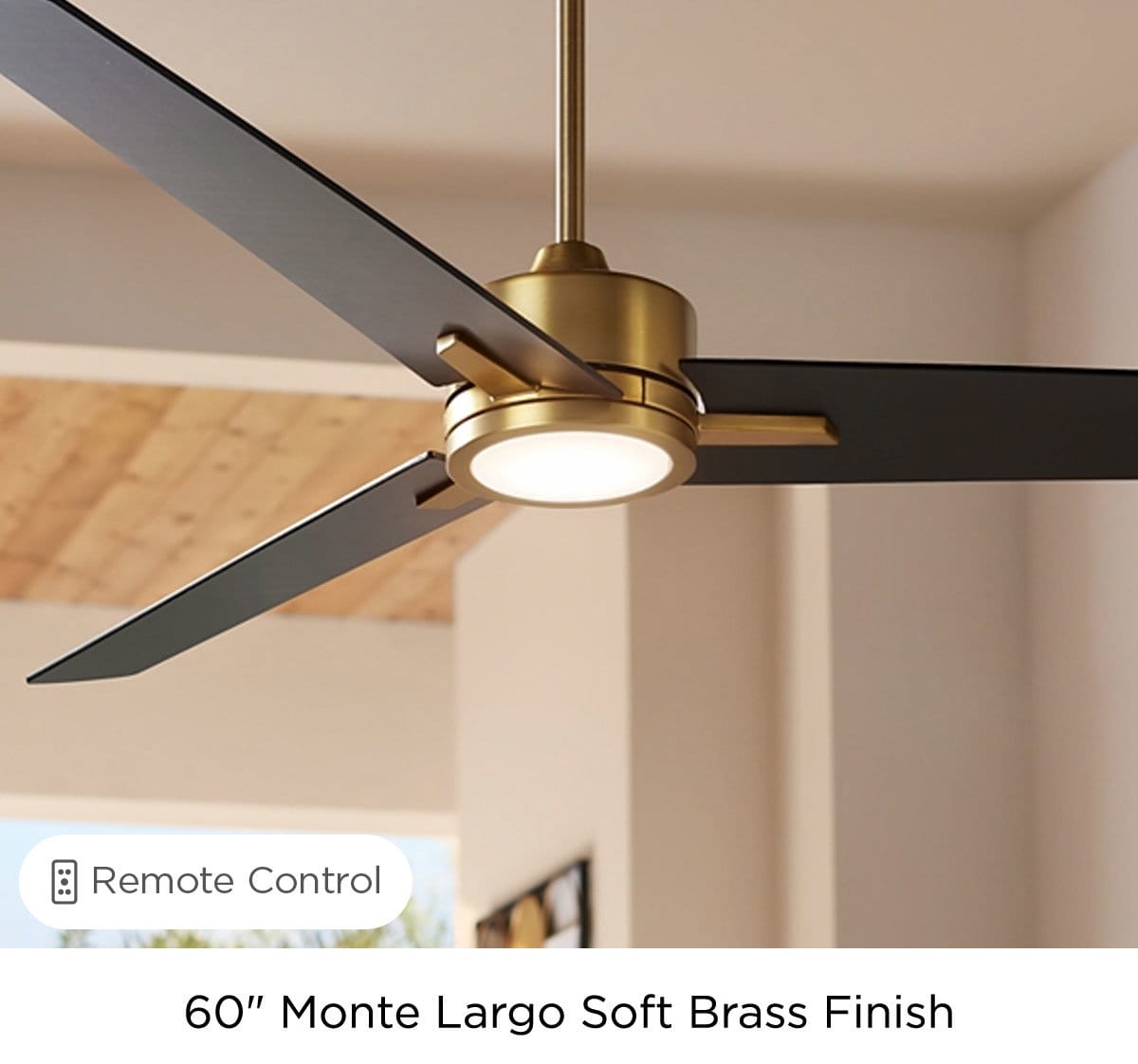 Remote Control - 60" Monte Largo Soft Brass Finish