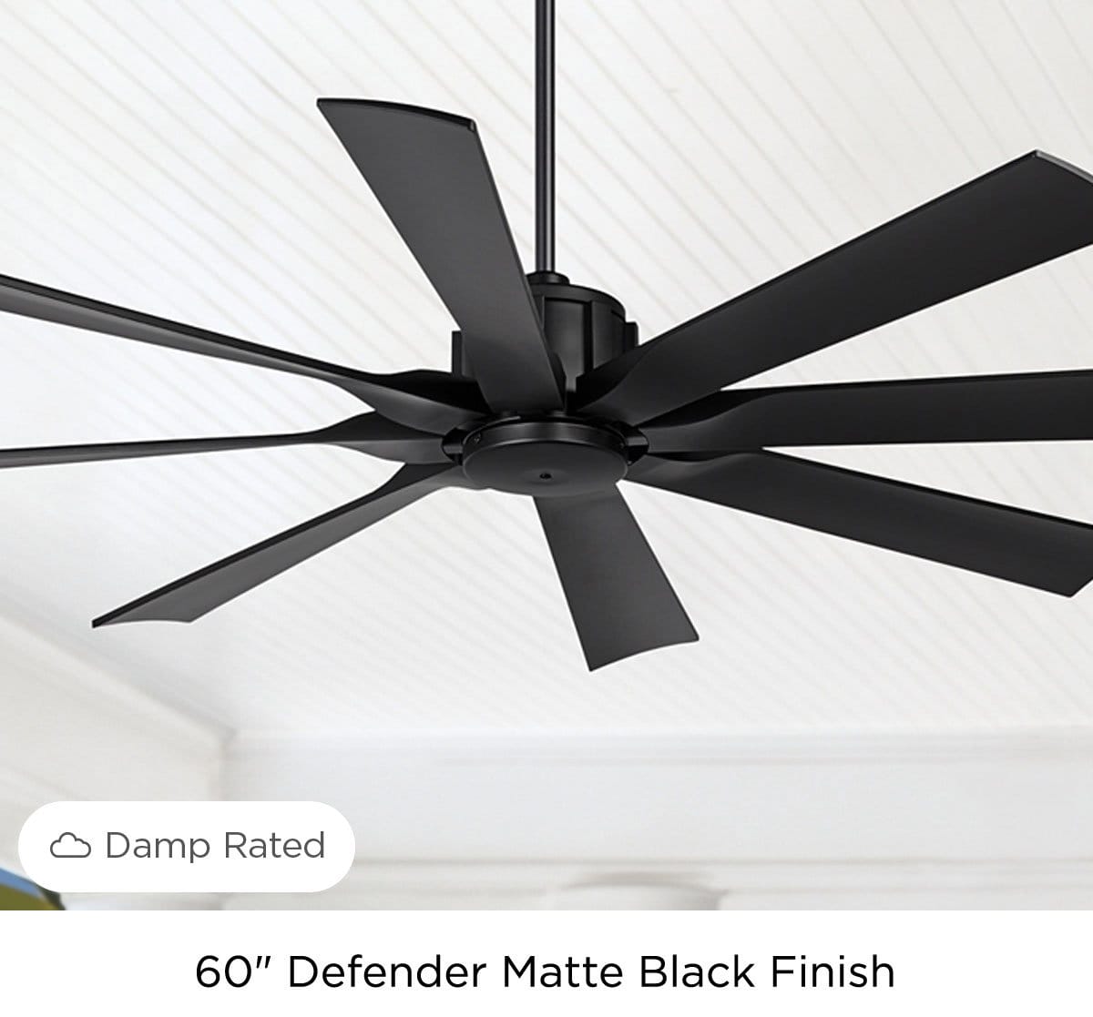 Damp Rated - 60" Defender Matte Black Finish