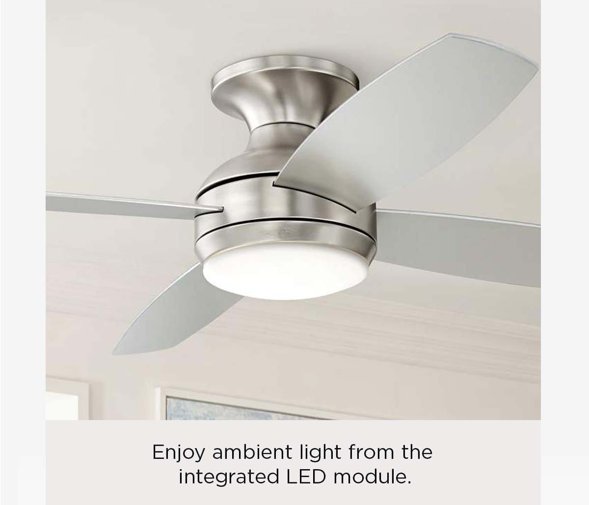 Enjoy ambient light from the integrated LED module.