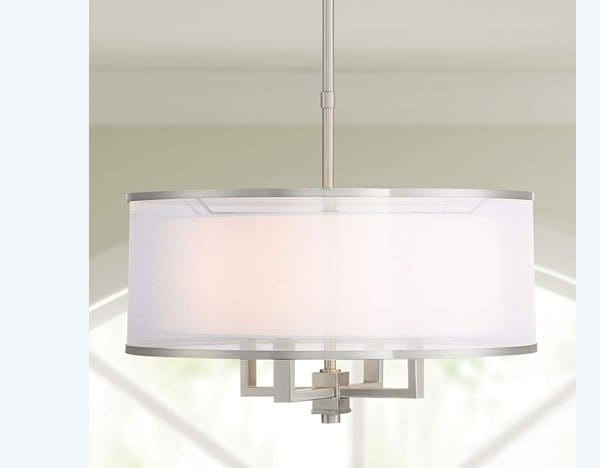 Possini Euro Glover 21" Wide Brushed Nickel 4-Light Modern Pendant