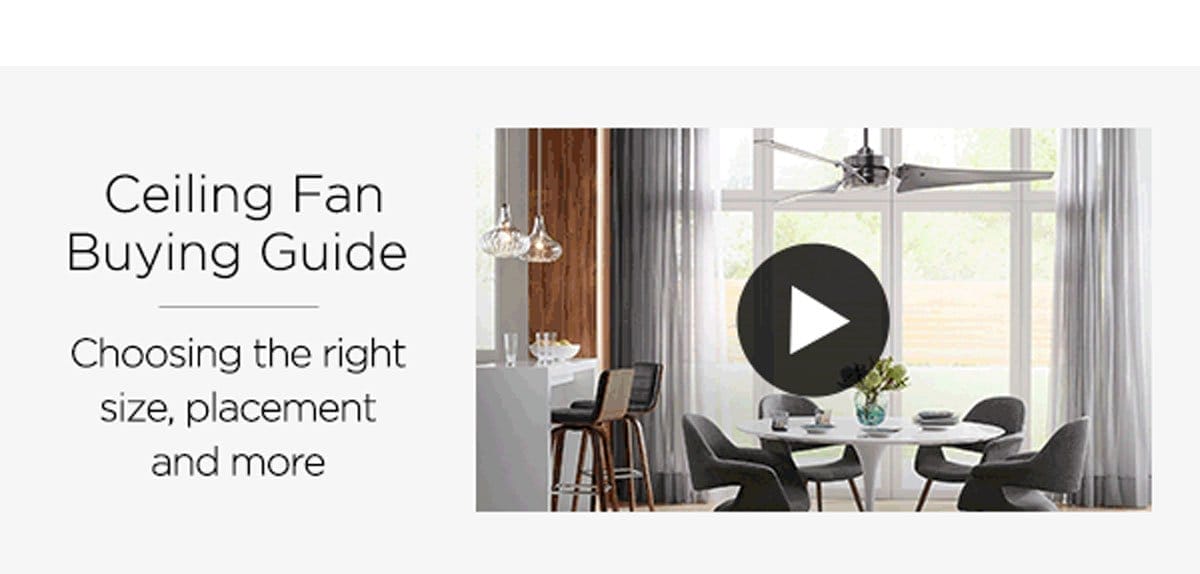 Ceiling Fan Buying Guide - Choosing the right size, placement and more