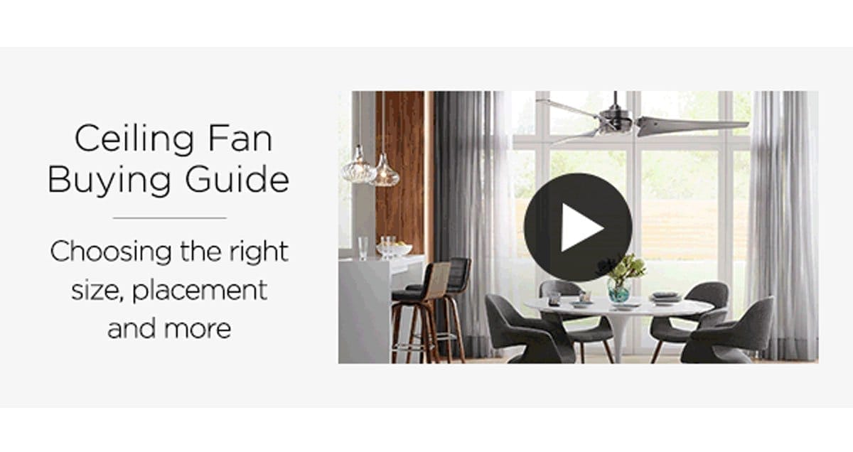 Ceiling Fan Buying Guide - Choosing the right size, placement and more