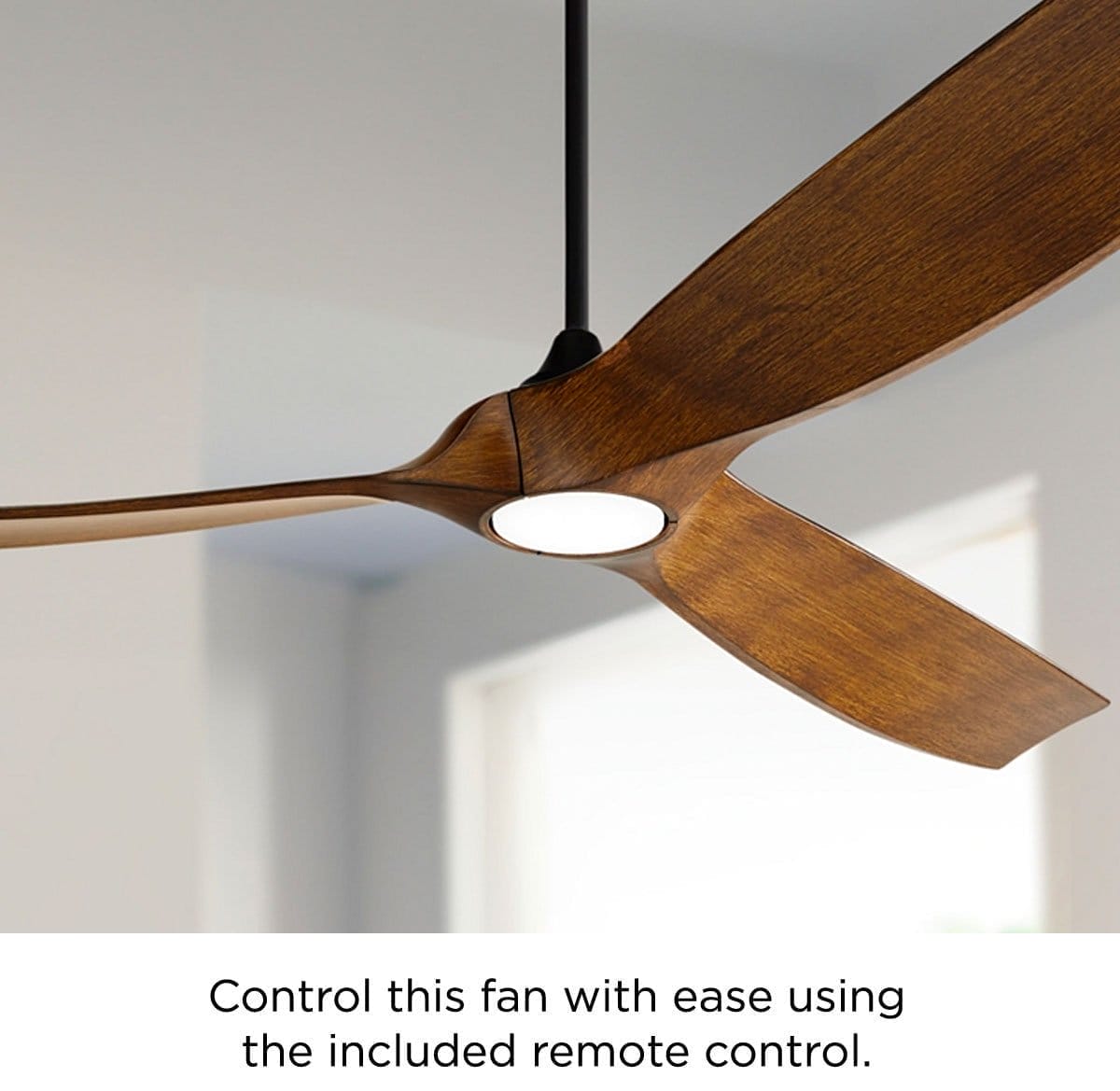 Control this fan with ease using the included remote control.