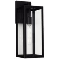 Titan 17" High Mystic Black and Glass Outdoor Wall Light