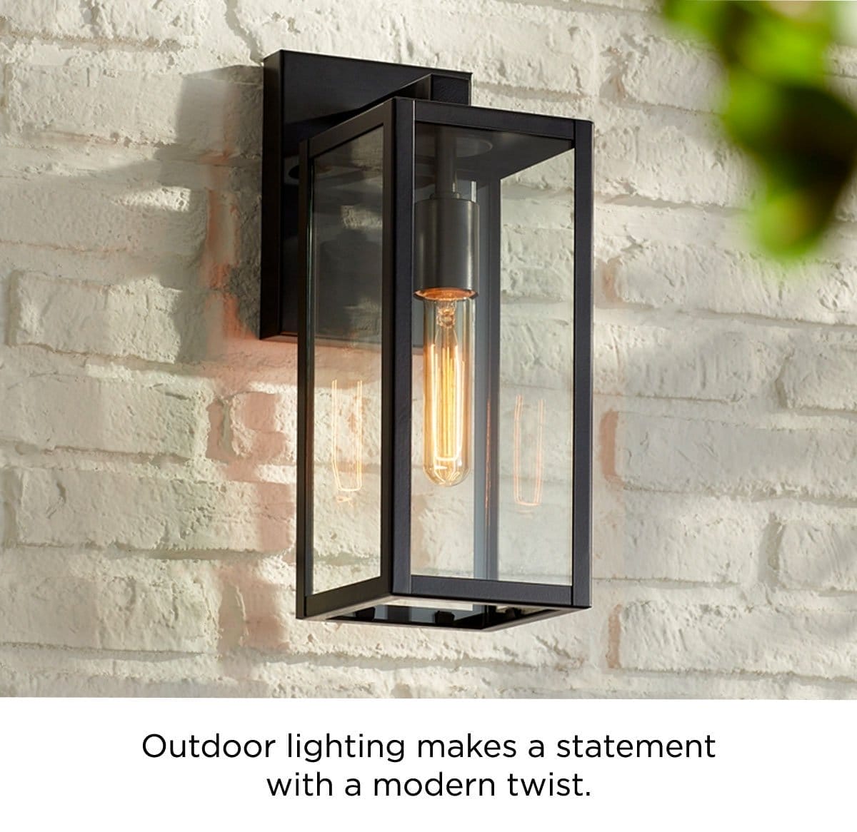 Outdoor lighting makes a statement with a modern twist.