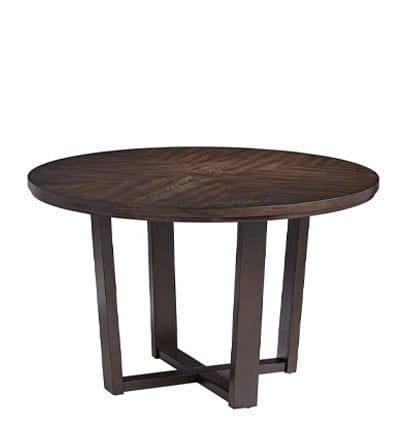 Conrad 48" Wide Dark Brown Wood Round Dining Table