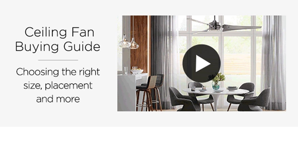 Ceiling Fan Buying Guide - Choosing the right size, placement and more