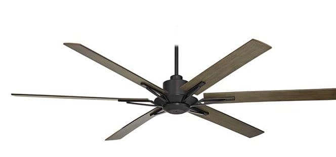 60" Casa Vieja Expedition Matte Black Damp Rated Fan with Remote