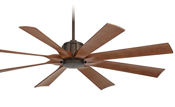 60" Possini Euro Defender Bronze Koa Ceiling Fan with Remote