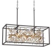 Possini Euro Carrine 38 1/2" Wide Black Gold Kitchen Island Pendant