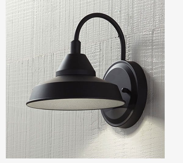 John Timberland Westley 8 1/2" High Black LED Outdoor Wall Light