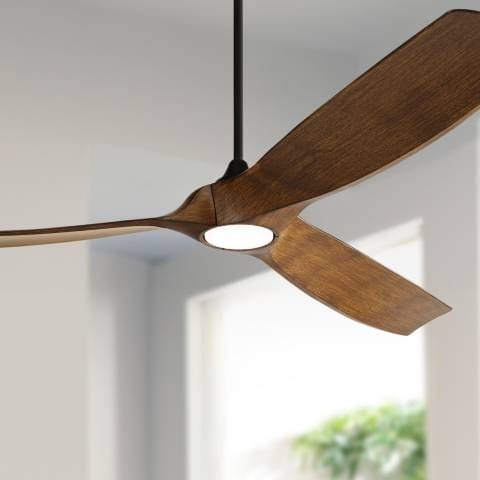 70&quot; Kona Wind Black-Koa LED DC Damp Rated Ceiling Fan with Remote