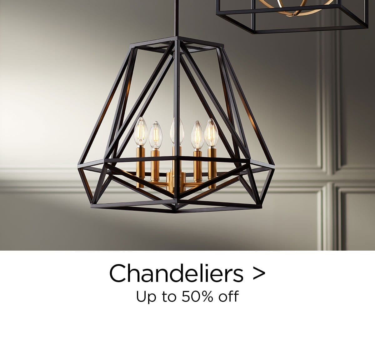 Chandeliers > up to 50% off