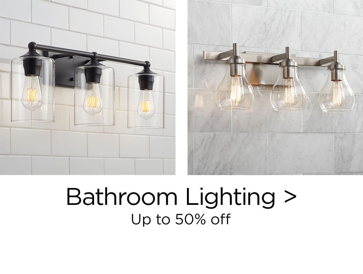 Bathroom lighting > up to 50% off