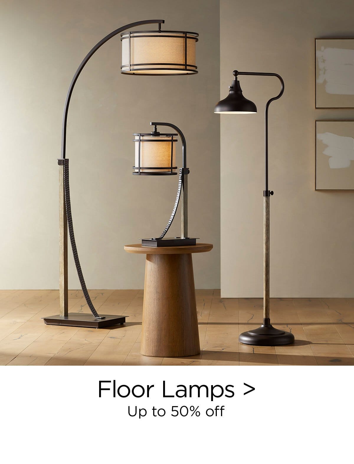 Floor lamps > up to 50% off