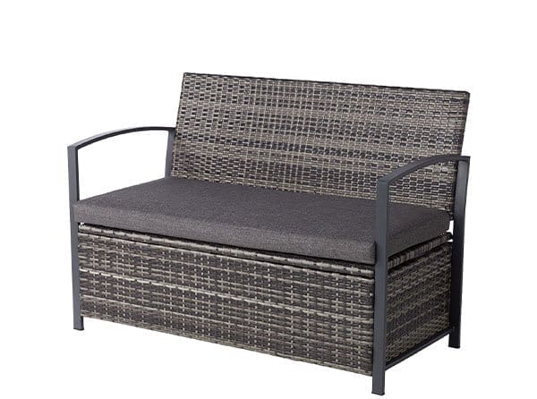 Wicker 47 1/2" Wide Bronze Outdoor Storage Bench