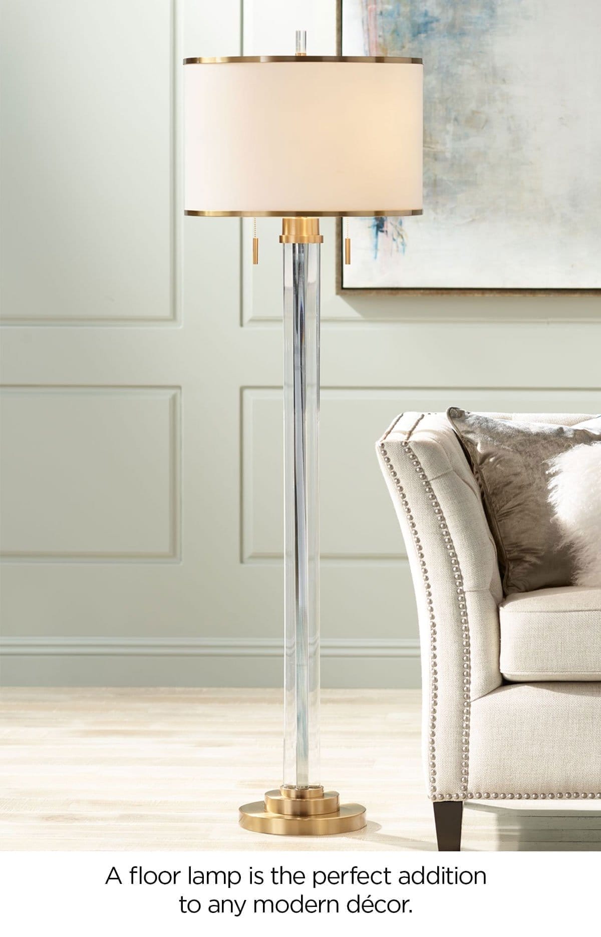 A floor lamp is the perfect addition to any modern décor.