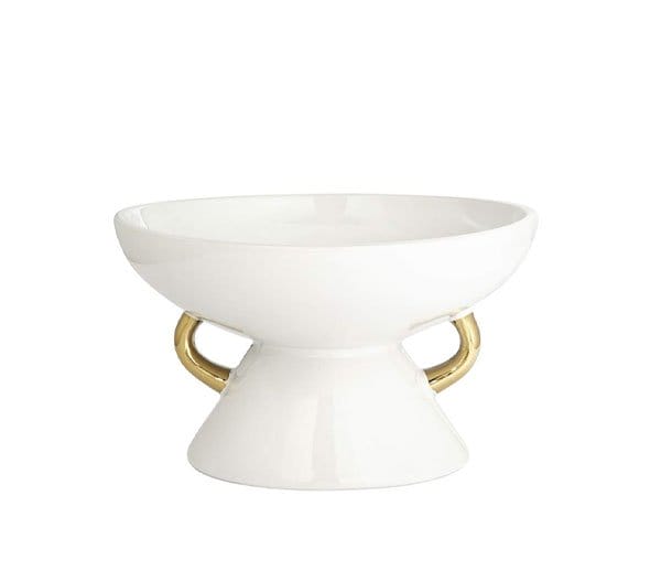 Empress 10 3/4" Wide Shiny White Ceramic Bowl