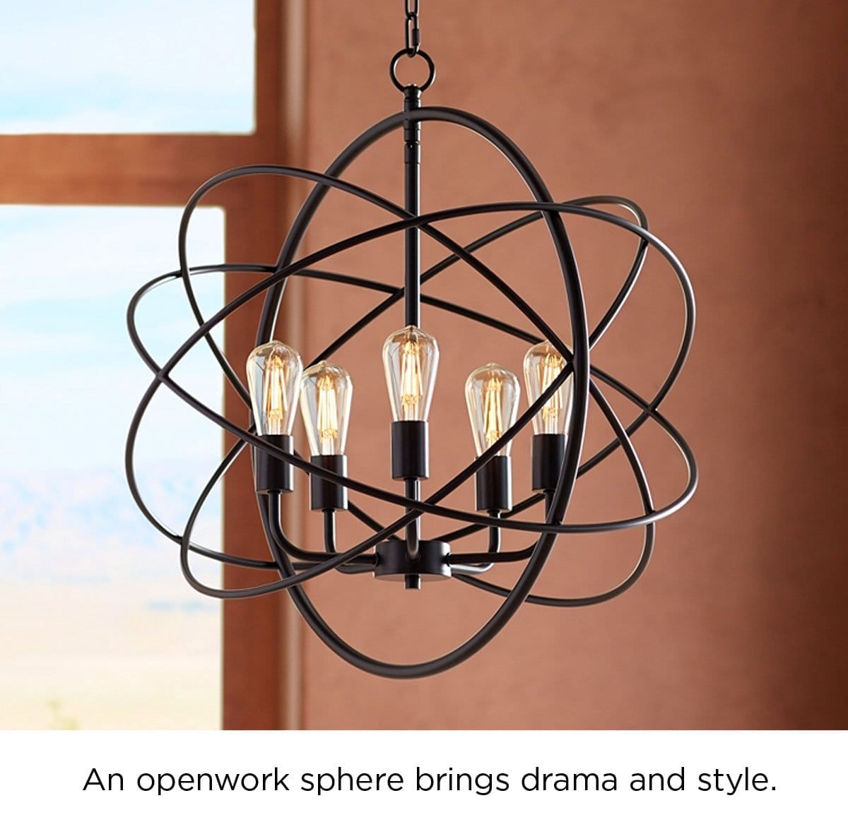 An openwork sphere brings drama and style.