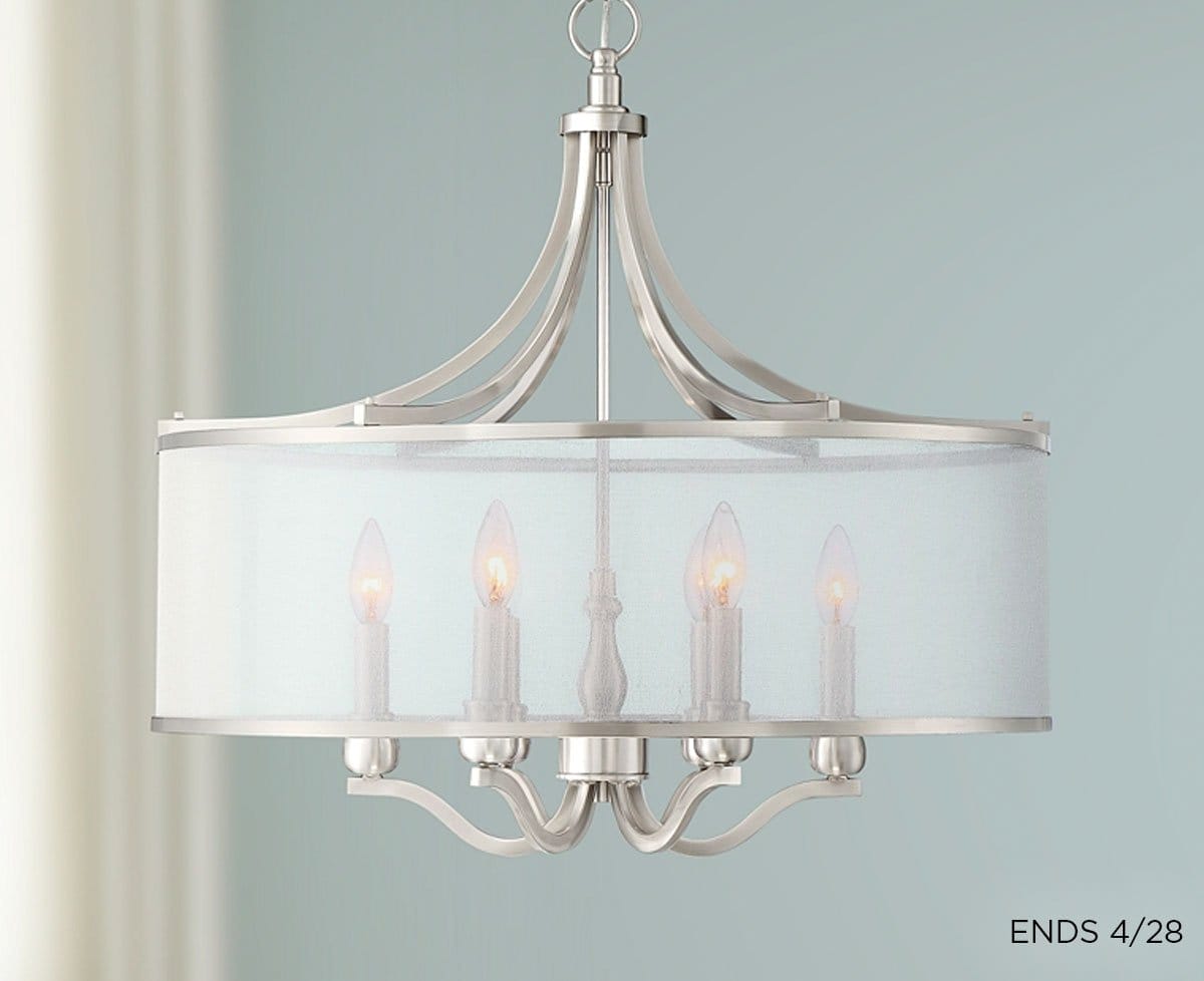 Possini Euro Nor 25" Wide Brushed Nickel 6-Light Pendant - Ends 4/28