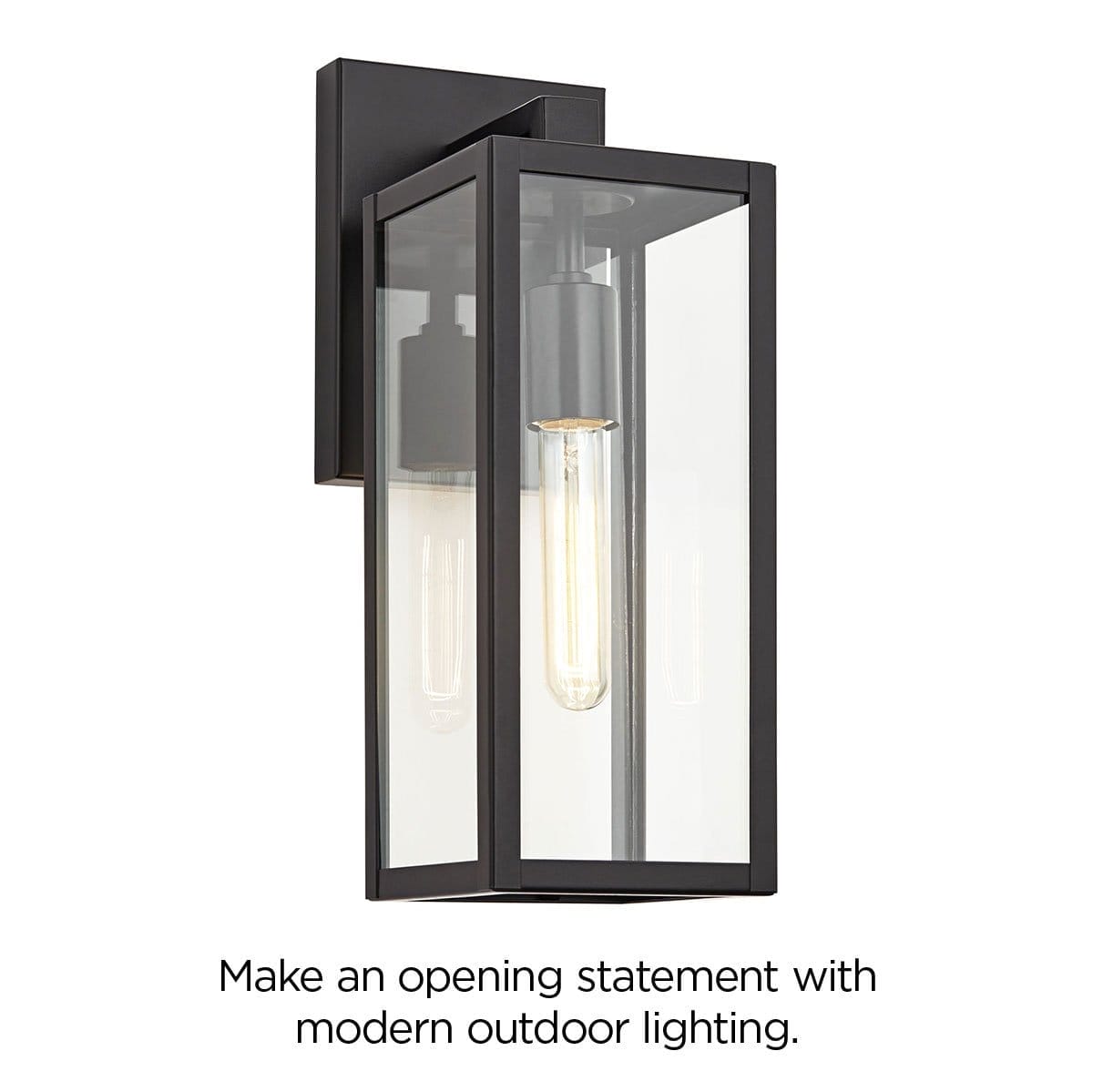 Make an opening statement with modern outdoor lighting.