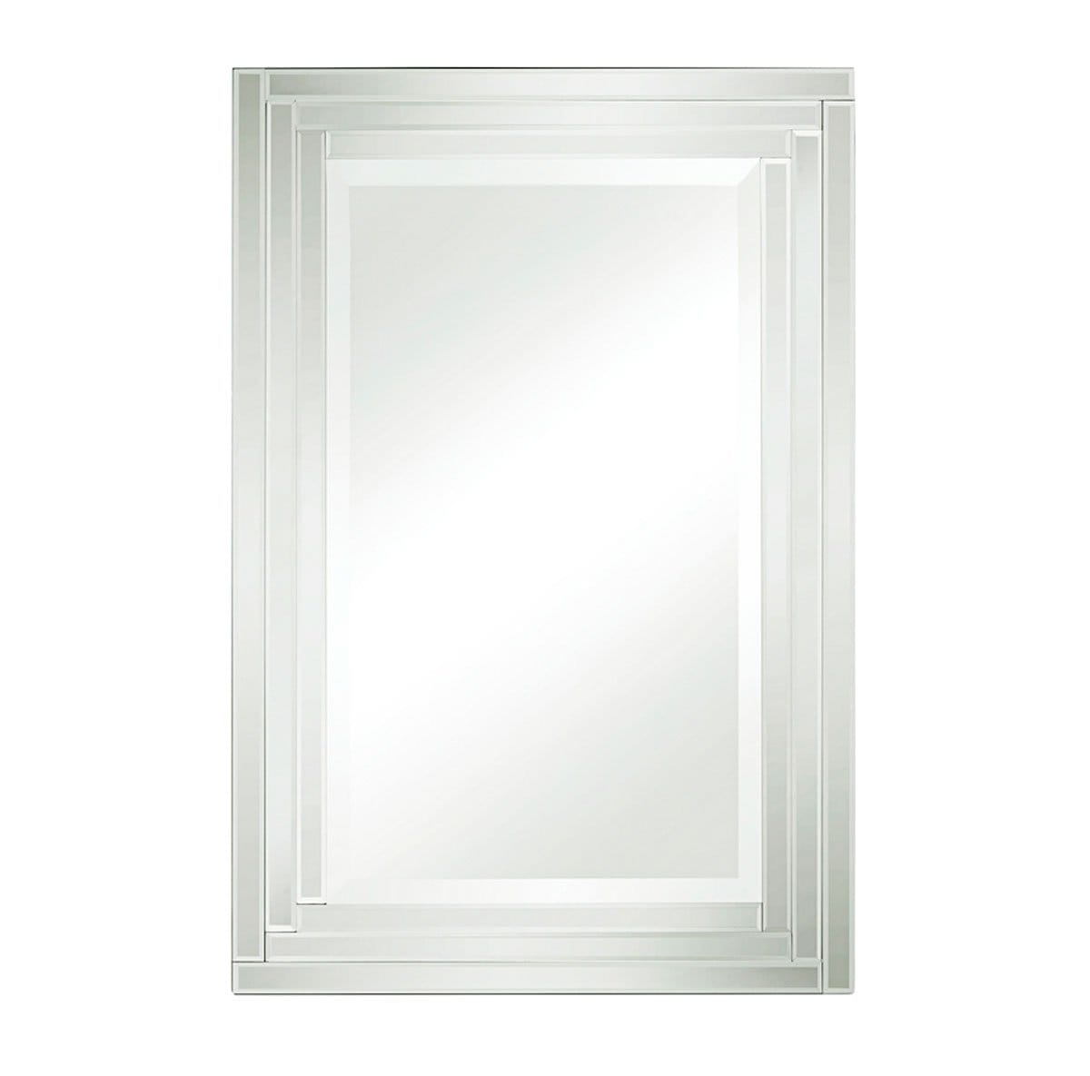 Vedi Stepped Glass 24 3/4" x 36 3/4" Rectangular Wall Mirror