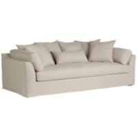 Chateau 99" Wide Linen Fabric Slipcover Sofa