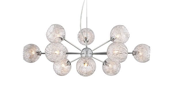 Possini Euro Wired 32" Wide Glass and Chrome Modern Chandelier