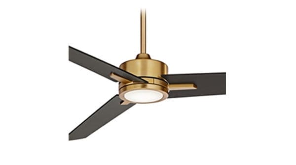 60" Monte Largo Soft Brass LED Ceiling Fan with Remote Control