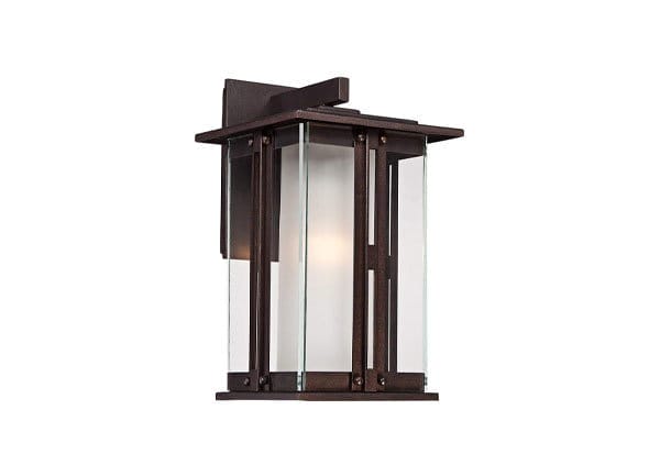 Franklin Iron Works Fallbrook 13" Glass and Bronze Outdoor Wall Light