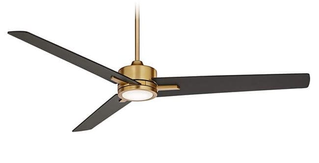 60" Monte Largo Soft Brass LED Ceiling Fan with Remote Control