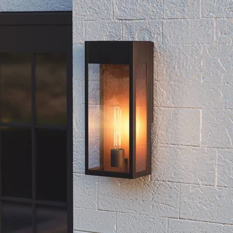 Quoizel Maren 18" High Matte Black Modern Outdoor Wall Light