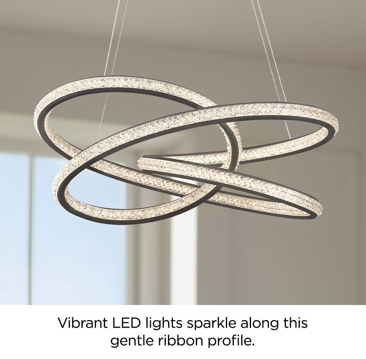 Vibrant LED lights sparkle along this gentle ribbon profile.