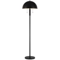 360 Lighting Rhys 62" High Black Modern Mushroom Dome Floor Lamp