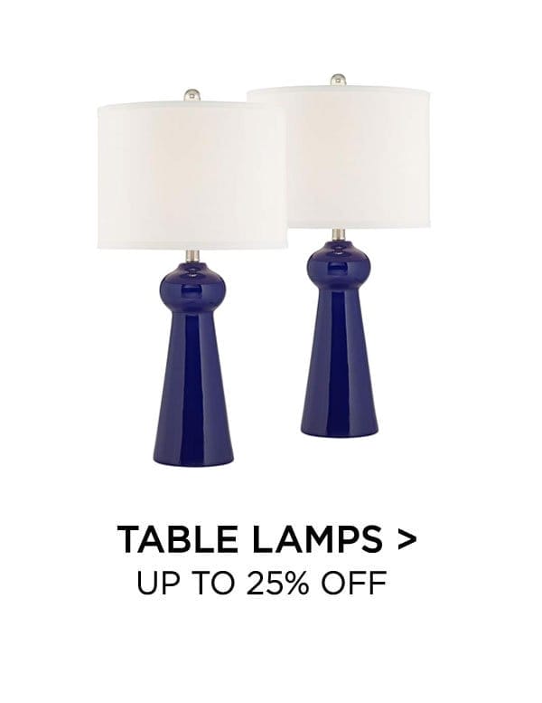 Table Lamps > Up to 25% Off