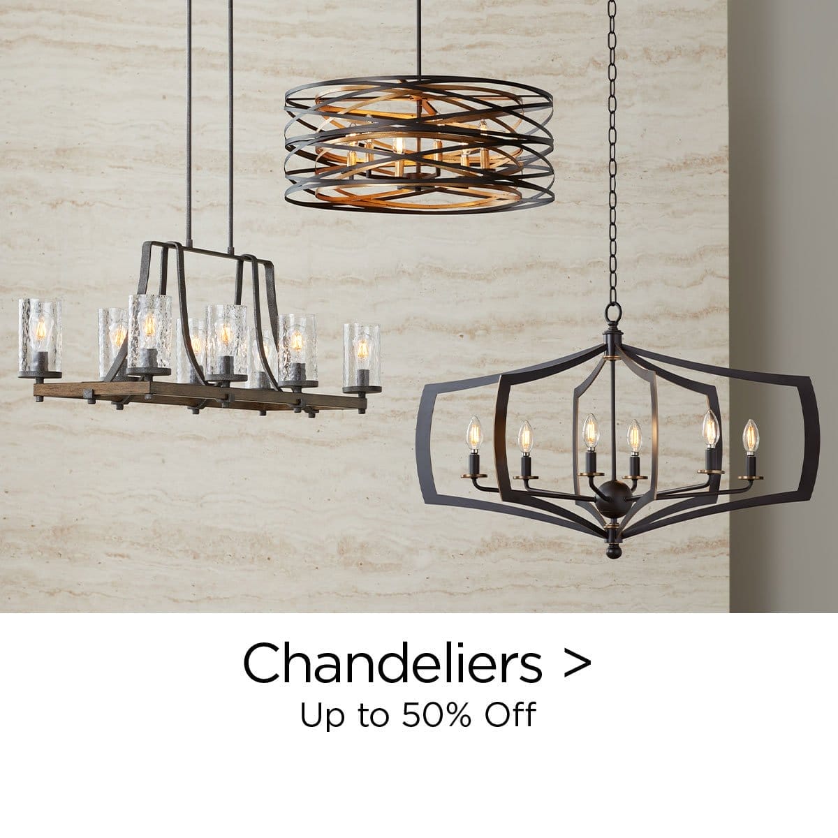 Chandeliers > Up to 50% Off