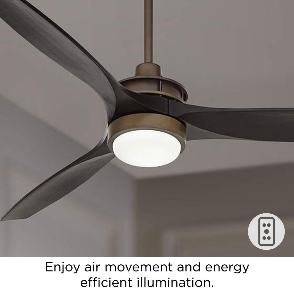 Enjoy air movement and energy efficient illumination.