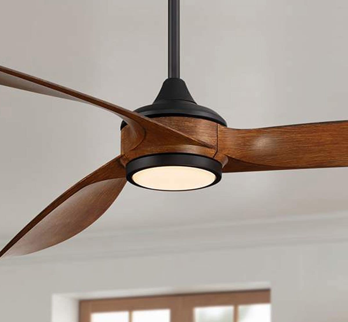 60" Casa Vieja La Jolla Surf Matte Black LED Ceiling Fan with Remote