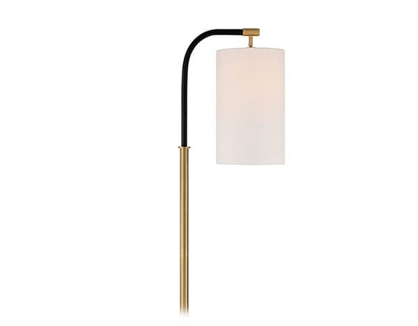 Possini Euro Sausalito 67" Downbridge Black and Warm Gold Floor Lamp