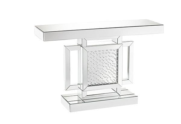 Fostoria 47 1/4" Wide Silver-Mirror Modern Crystal Console Table